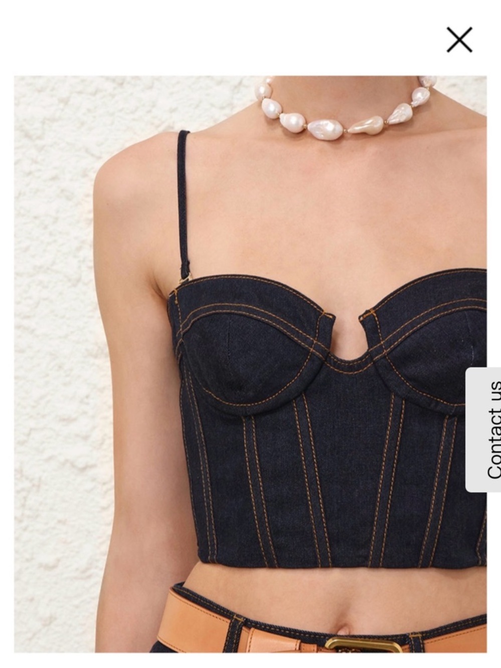 Zimmerman crushed Denim Corset NWT size 0